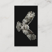 Carte De Visite Chouette noire classique faune, Nature Business (Dos)