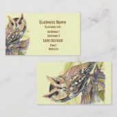 Carte De Visite Chouette, Oiseau, Nature, Nature sauvage, Environn (Devant / Derrière)