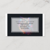 Carte De Visite Chouette spatiale colorée (Dos)