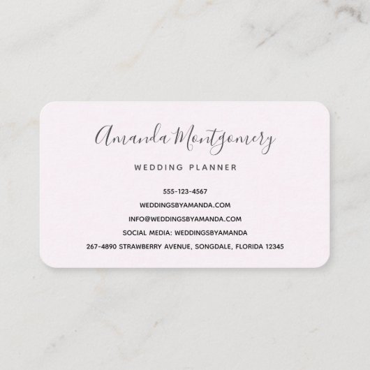 Carte De Visite Chouettes amoureuses Assis sur une branche d'arbre (Dos)