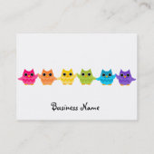 Carte De Visite Chouettes arc-en-ciel (Dos)