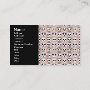 Carte De Visite Chouettes pour bébés sur Motif rose