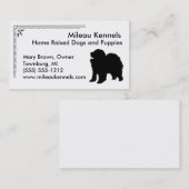 Carte De Visite Chow Chow Silhouette (Devant / Derrière)