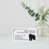 Carte De Visite Chow Chow Silhouette (Debout devant)
