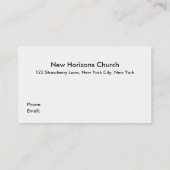 carte de visite chrétien (Dos)