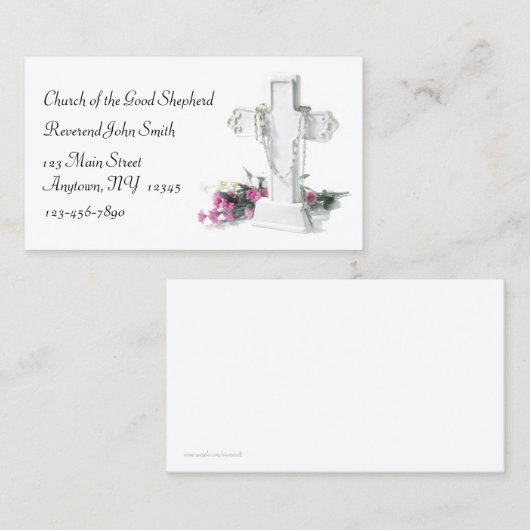 Carte de visite chrétien (Devant / Derrière)