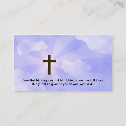 Carte de visite chrétien (Devant)