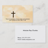 Carte de visite chrétien (Devant / Derrière)
