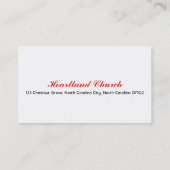 Carte de visite chrétien (Dos)