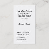 Carte de visite chrétien (Dos)