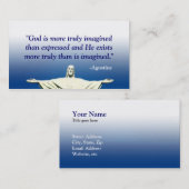 Carte de visite chrétien bleu (Devant / Derrière)