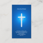 Carte De Visite Chrétien - bleu-foncé (Devant)