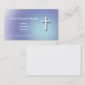 Carte de visite chrétien croisé de paix (Devant / Derrière)