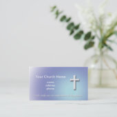 Carte de visite chrétien croisé de paix (Debout devant)