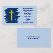 Carte de visite chrétien Gold Cross (Devant / Derrière)