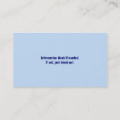 Carte de visite chrétien Gold Cross (Dos)