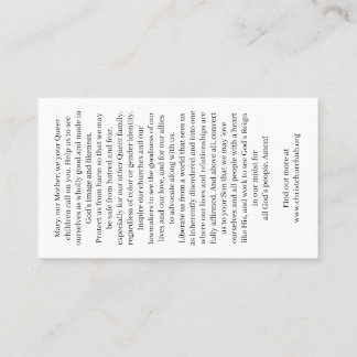 Carte De Visite Christ Church Rainbow Madonna Card