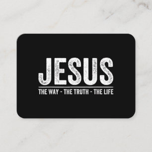 Carte De Visite Christ Jésus Le Chemin. La Vérité. La Vie Bénie