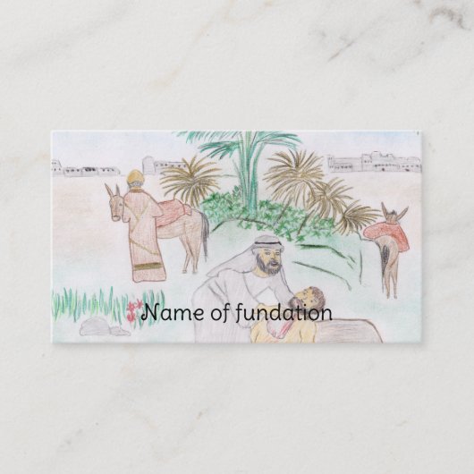 Carte De Visite Christian Artwork Le bon samaritain (Devant)