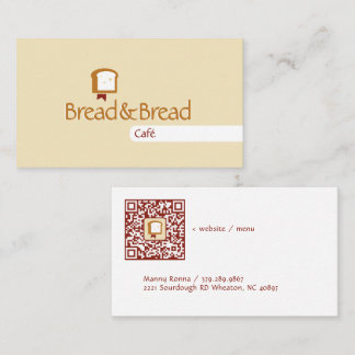 Carte De Visite Christian Bread Logo | Bakery Cafe Fellowship