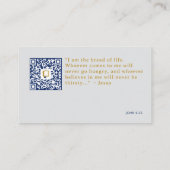 Carte De Visite Christian Bread Logo | Bible Teacher Blogger (Dos)