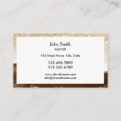 Carte De Visite Christian Church Pastor Deacon Bishop Gold Cross (Dos)