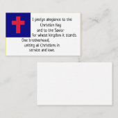Carte De Visite Christian Flag Pledge (Devant / Derrière)