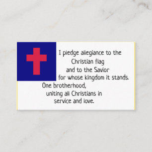 Carte De Visite Christian Flag Pledge