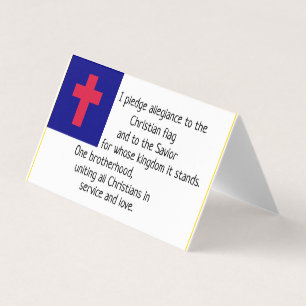 Carte De Visite Christian Flag Pledge