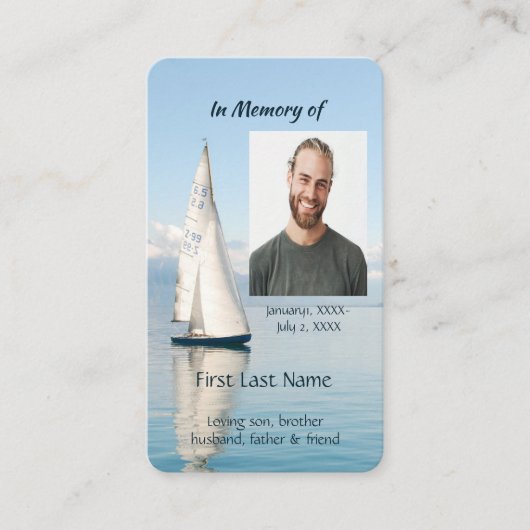 Carte De Visite Christian Keepsaké marin, Voilier, Voile (Devant)