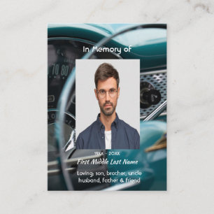 Carte De Visite Christian Memorial Keepsaké Antique Cars Auto