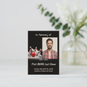 Carte De Visite Christian Memorial Keepsake Bowling Bowler (Debout devant)