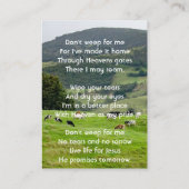 Carte De Visite Christian Memorial Keepsake Cattle Farm Landscape (Dos)