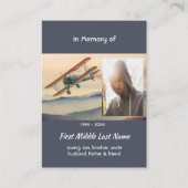 Carte De Visite Christian Memorial Keepsake Clouds Biplane Sky (Devant)