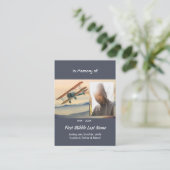 Carte De Visite Christian Memorial Keepsake Clouds Biplane Sky (Debout devant)