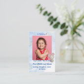Carte De Visite Christian Memorial Keepsake Cute Little Mouse  (Debout devant)