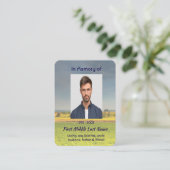 Carte De Visite Christian Memorial Keepsake Farm Crop Prairie (Debout devant)