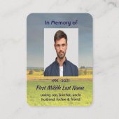 Carte De Visite Christian Memorial Keepsake Farm Crop Prairie (Devant)