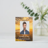 Carte De Visite Christian Memorial Keepsake Golden Sunrise (Debout devant)