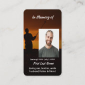 Carte De Visite Christian Memorial Keepsaké Golfing Golf Golf (Devant)