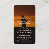 Carte De Visite Christian Memorial Keepsaké Golfing Golf Golf (Dos)