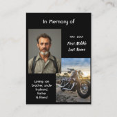 Carte De Visite Christian Memorial Keepsake Motorcycle Chopper (Devant)