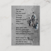 Carte De Visite Christian Memorial Keepsake Music Jazz Band (Dos)