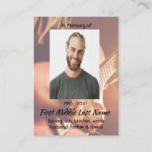 Carte De Visite Christian Memorial Keepsake Musician Piano Guitar (Devant)