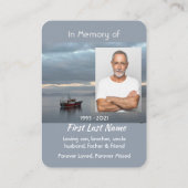 Carte De Visite Christian Memorial Keepsaké Pêcheur de bateau de p (Dos)