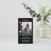 Carte De Visite Christian Memorial Keepsake  Roses Garden Flowers (Debout devant)