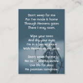 Carte De Visite Christian Memorial Keepsake Scales Justice Law (Dos)