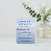 Carte De Visite Christian Memorial Keepsaké Voilier Calme Eau (Debout devant)