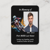 Carte De Visite Christian Memorial  Motocross Motorcycle Racing  (Dos)