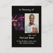 Carte De Visite Christian Memorial Photo Drummer Drummer Drummer B (Dos)